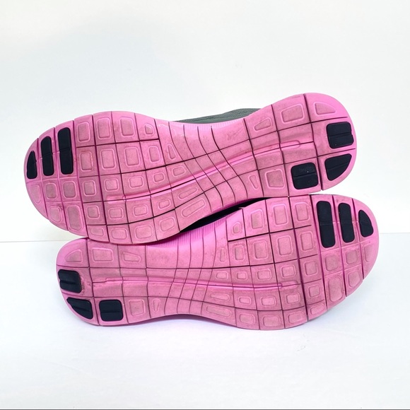 Nike free gray fabric pink rubber no tongue shoes - Picture 7 of 10